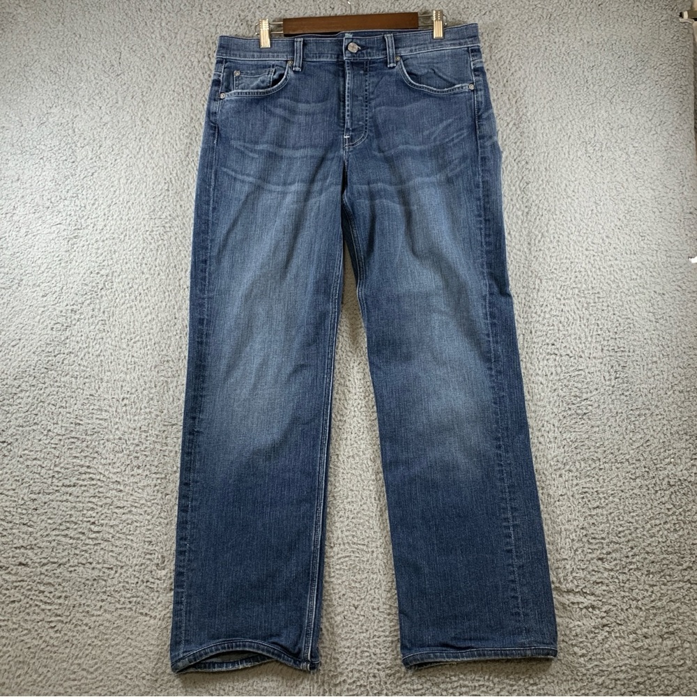 7 for all mankind Jeans Men's Slouchy‎ Button Fly Blue Size 34 (34x29)